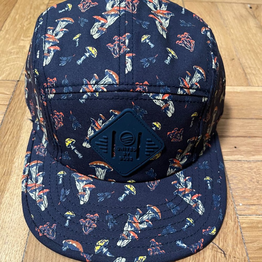 United by Blue Mushroom 5 Panel Hat Navy Cap Nature NWT